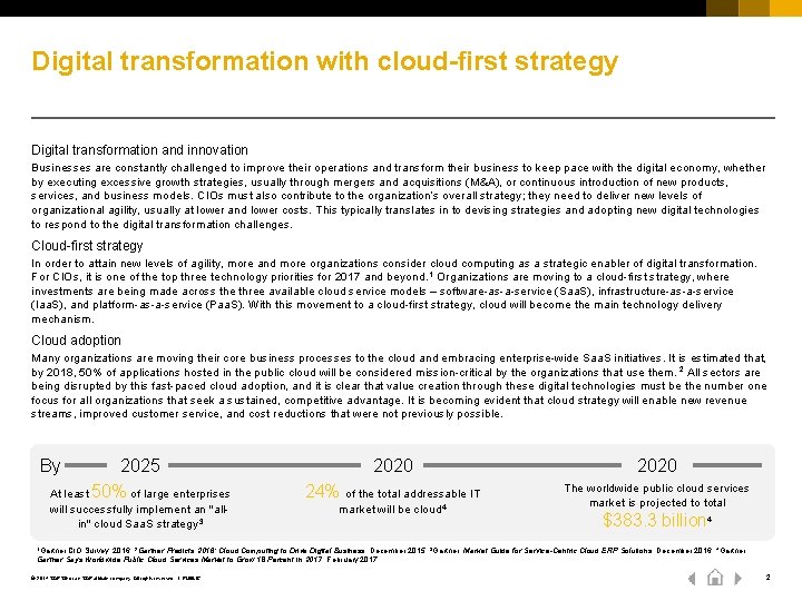 Digital transformation with cloud-first strategy Digital transformation and innovation Businesses are constantly challenged to