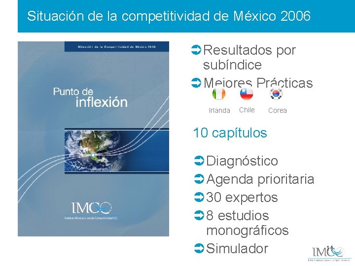 Situación de la competitividad de México 2006 Ü Resultados por subíndice Ü Mejores Prácticas