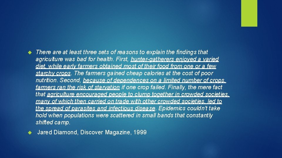  There at least three sets of reasons to explain the findings that agriculture