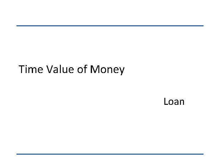 Time Value of Money Loan 