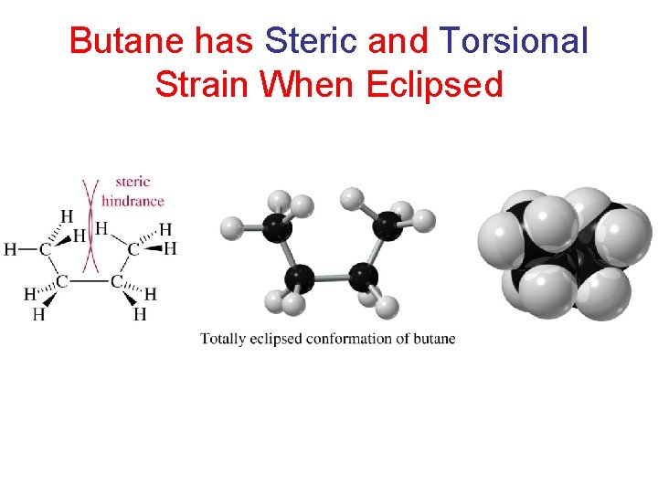 Butane has Steric and Torsional Strain When Eclipsed 