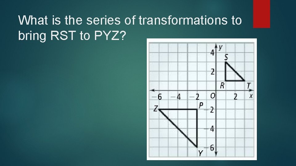 What is the series of transformations to bring RST to PYZ? 