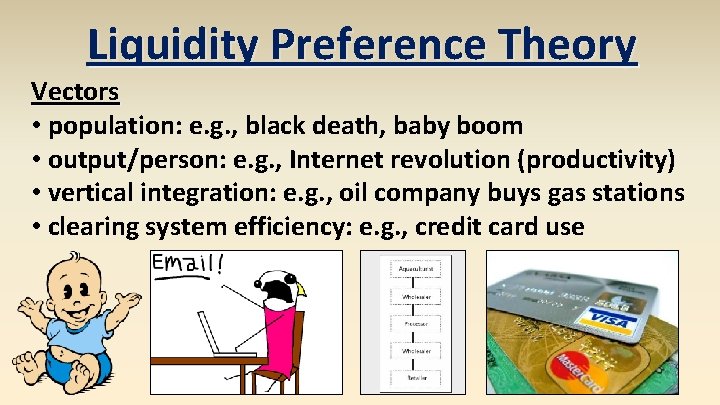 Liquidity Preference Theory Vectors • population: e. g. , black death, baby boom •