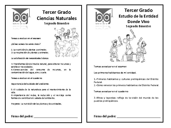 Tercer grado Matemticas Segundo Bimestre Temas a evaluar