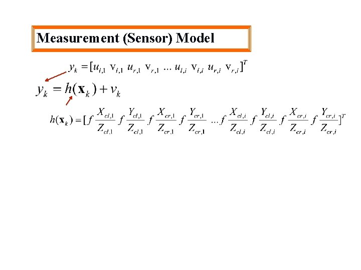 Measurement (Sensor) Model 