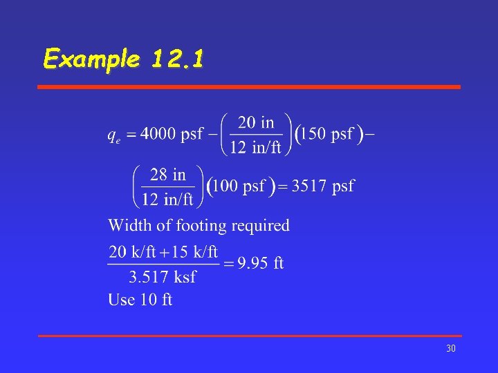 Example 12. 1 30 