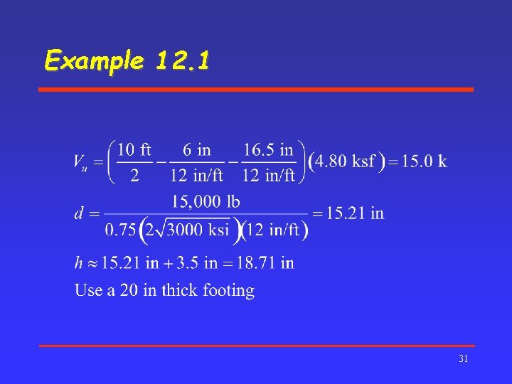 Example 12. 1 31 