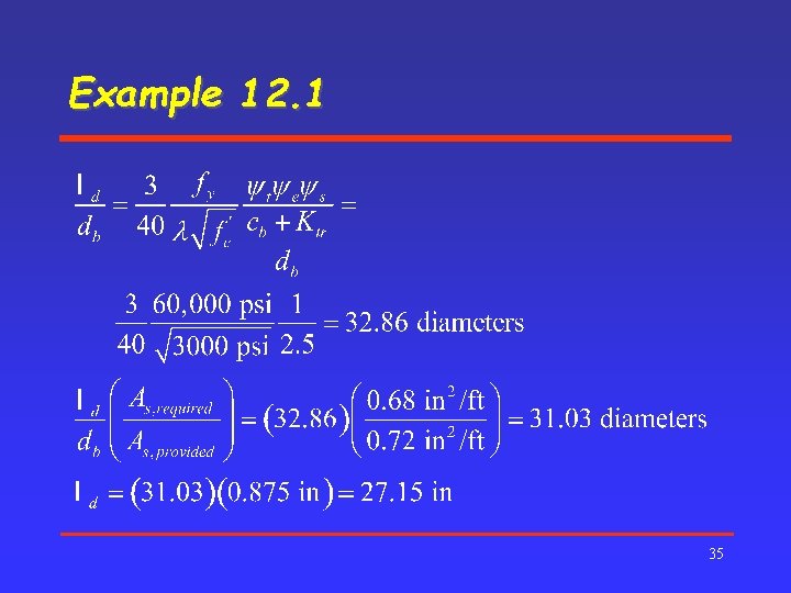 Example 12. 1 35 