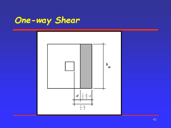 One-way Shear 43 