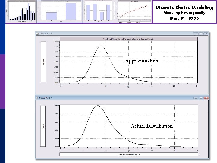 Discrete Choice Modeling Heterogeneity [Part 9] Approximation Actual Distribution 18/79 