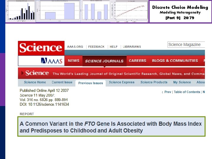 Discrete Choice Modeling Heterogeneity [Part 9] 20/79 