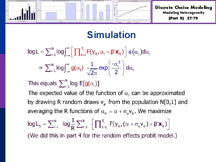 Discrete Choice Modeling Heterogeneity [Part 9] Simulation 27/79 