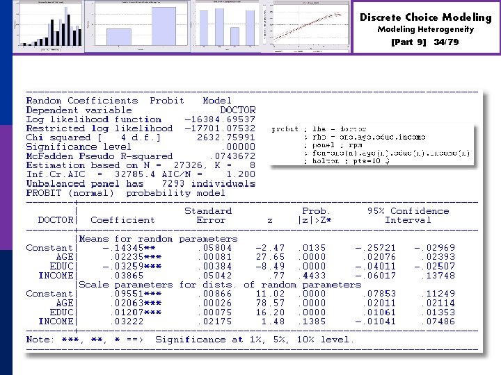 Discrete Choice Modeling Heterogeneity [Part 9] 34/79 