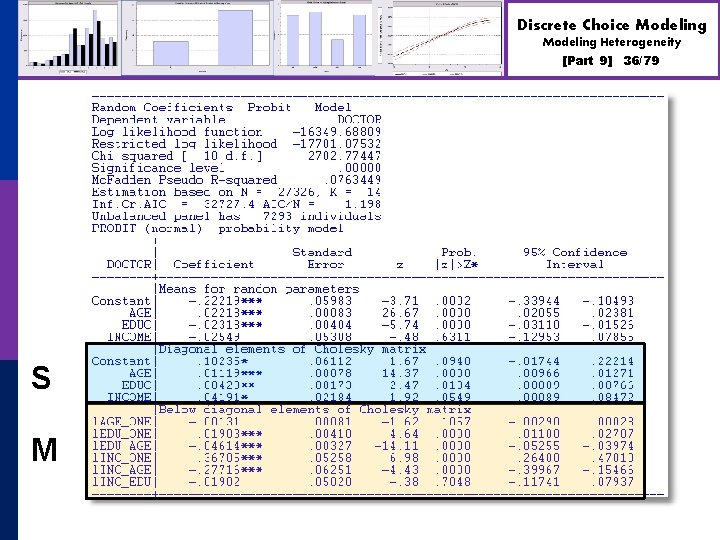 Discrete Choice Modeling Heterogeneity [Part 9] S M 36/79 