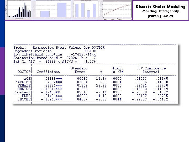 Discrete Choice Modeling Heterogeneity [Part 9] 42/79 