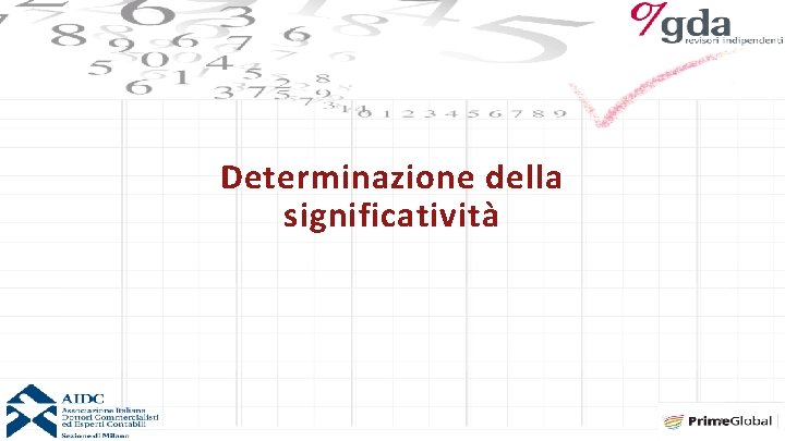 Determinazione della significatività 4 