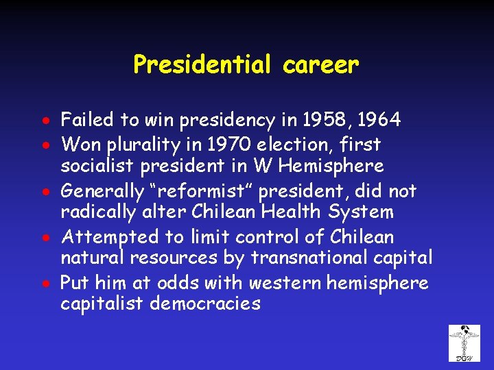 Presidential career · Failed to win presidency in 1958, 1964 · Won plurality in