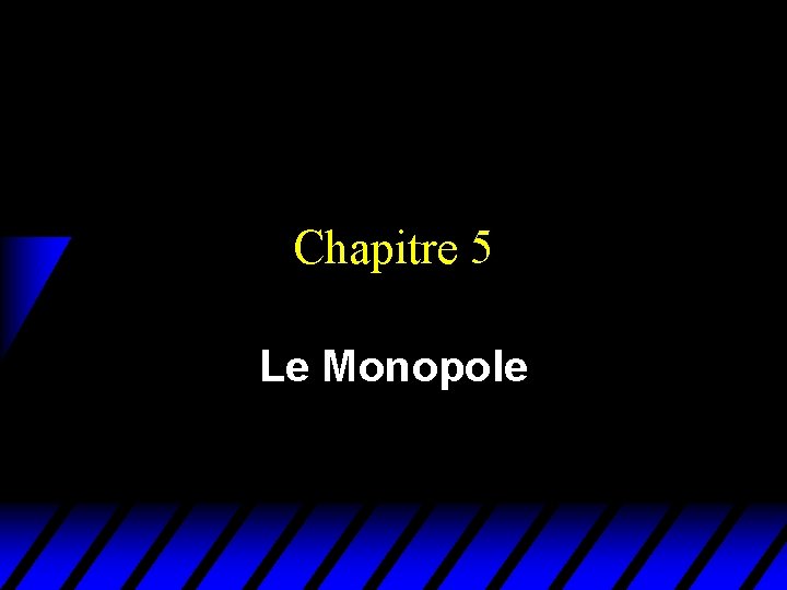 Chapitre 5 Le Monopole 