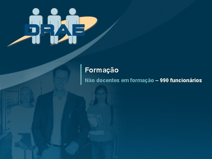 Formação Não docentes em formação – 990 funcionários 