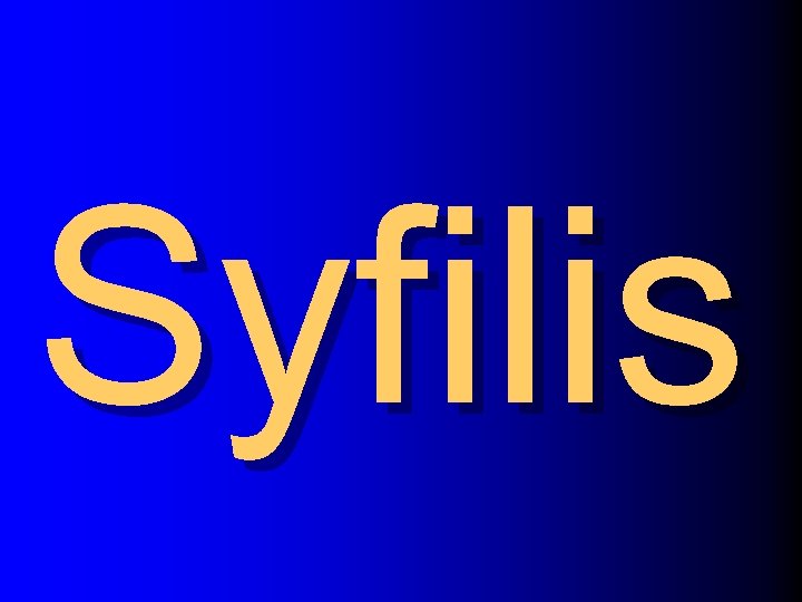 Syfilis 