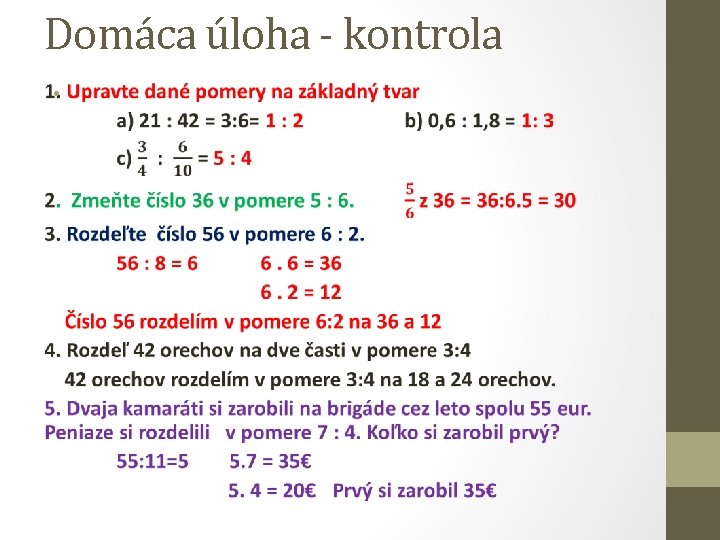 Domáca úloha - kontrola • 