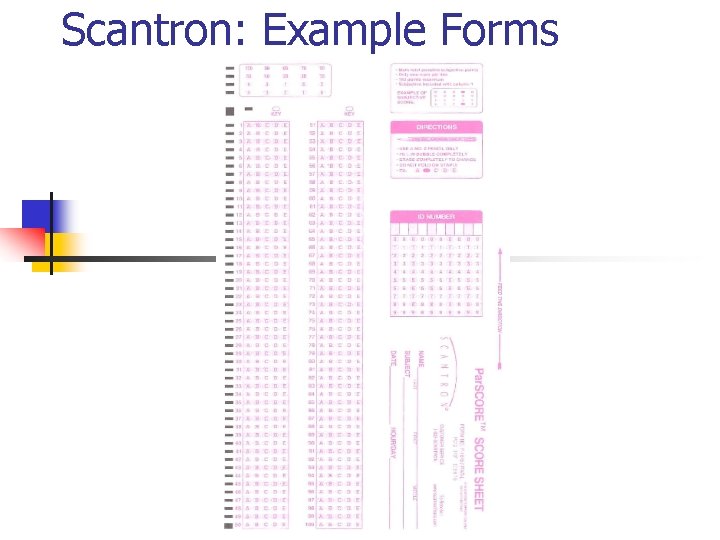 Scantron: Example Forms 