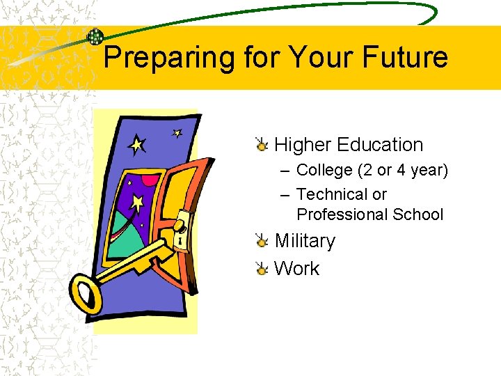 Preparing for Your Future Higher Education – College (2 or 4 year) – Technical