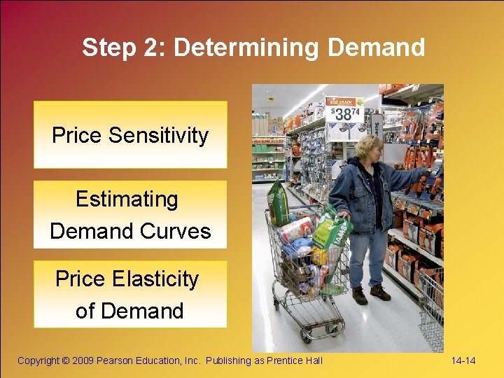 Step 2: Determining Demand Price Sensitivity Estimating Demand Curves Price Elasticity of Demand Copyright Step 2: Determining Demand Price Sensitivity Estimating Demand Curves Price Elasticity of Demand Copyright