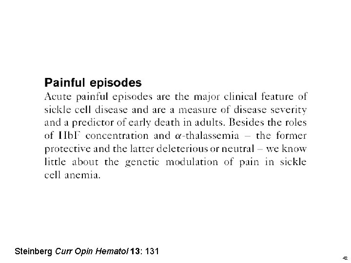 Steinberg Curr Opin Hematol 13: 131 42 