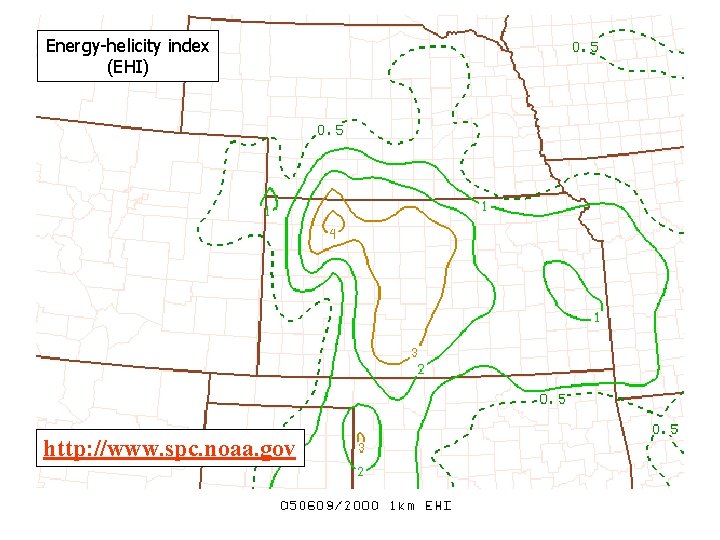 Energy-helicity index (EHI) http: //www. spc. noaa. gov 