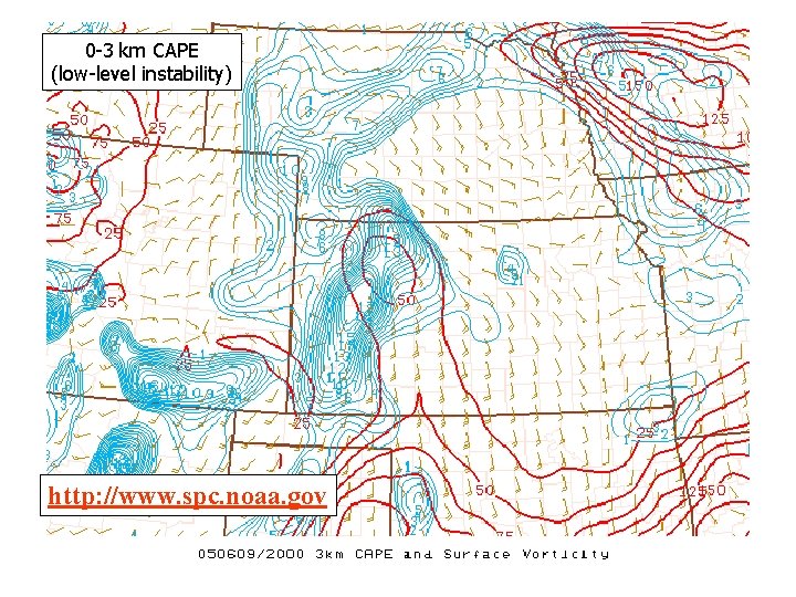 0 -3 km CAPE (low-level instability) http: //www. spc. noaa. gov 