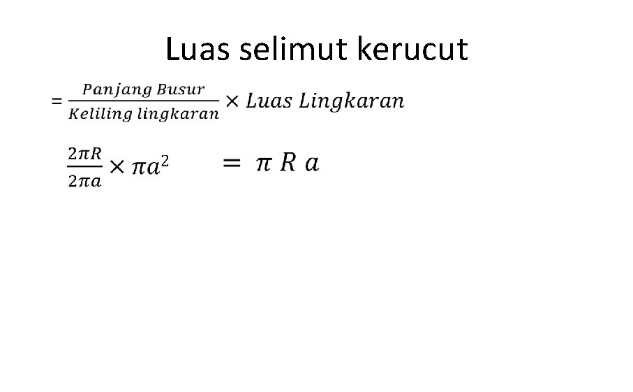 Luas selimut kerucut 