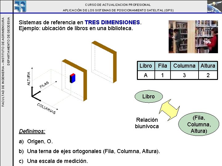 CURSO DE ACTUALIZACION PROFESIONAL DEPARTAMENTO DE GEODESIA FACULTAD DE INGENIERIA – INSTITUTO DE AGRIMENSURA