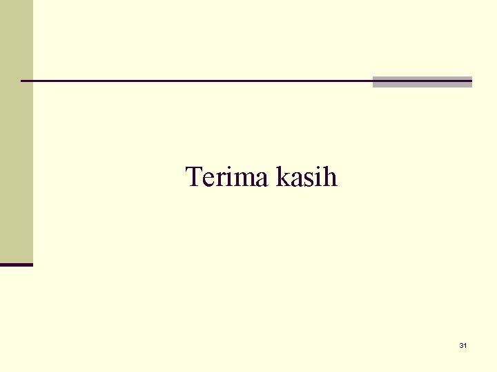 Terima kasih 31 