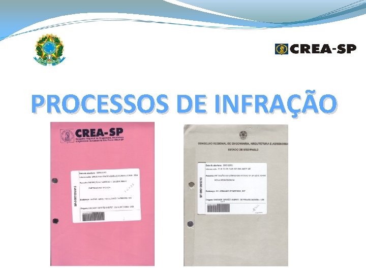 PROCESSOS DE INFRAÇÃO 