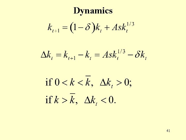 Dynamics 41 Dynamics 41