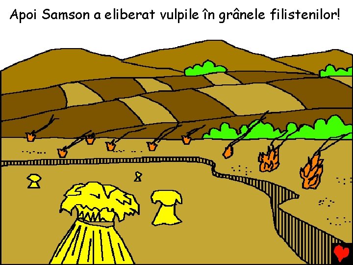 Apoi Samson a eliberat vulpile în grânele filistenilor! Apoi Samson a eliberat vulpile în grânele filistenilor!