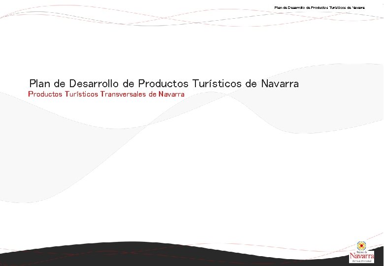 Plan de Desarrollo de Productos Turísticos de Navarra Productos Turísticos Transversales de Navarra 