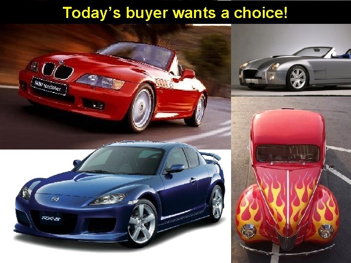 Today’s buyer wants a choice! Chapter 1 n Marketing Is All Around Us 