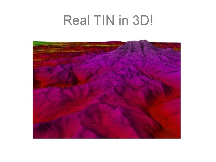 Real TIN in 3 D! 