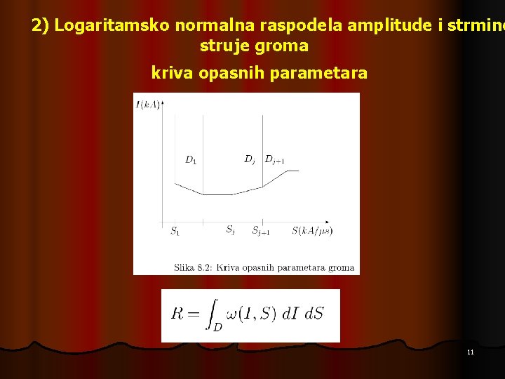 2) Logaritamsko normalna raspodela amplitude i strmine struje groma kriva opasnih parametara 11 
