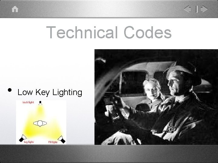 Technical Codes • Low Key Lighting 