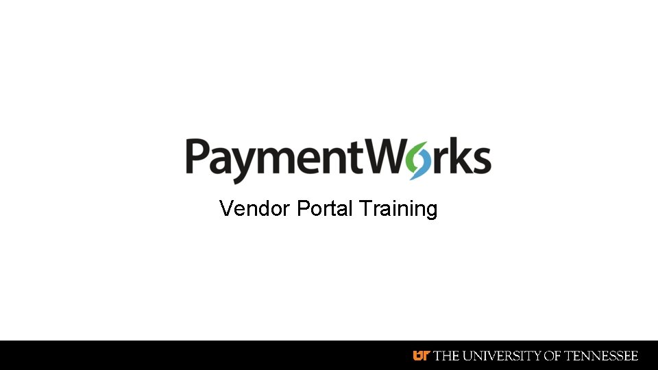 Vendor Portal Training 