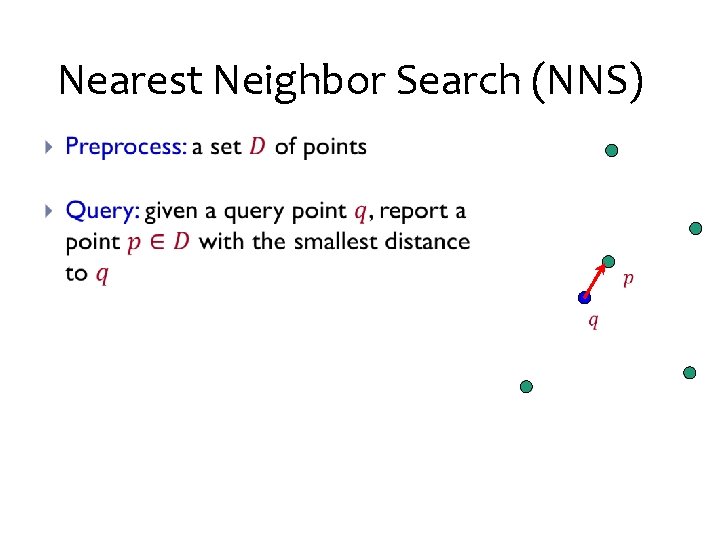 Nearest Neighbor Search (NNS) • 