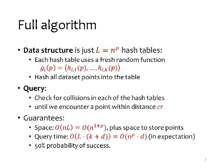 Full algorithm • 7 