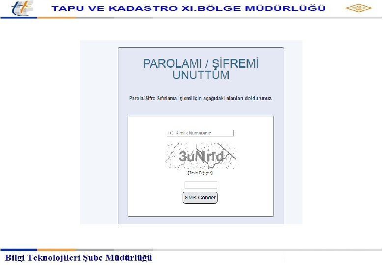 Parola/Şifre Yenileme 