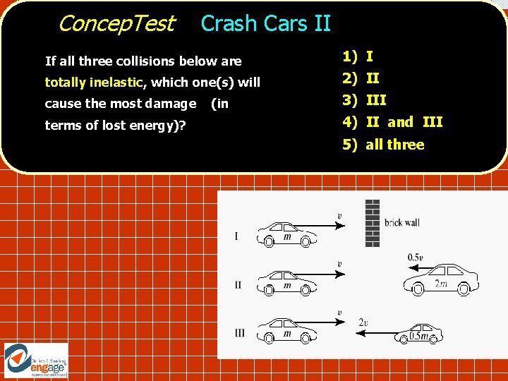 Concep. Test Crash Cars II If all three collisions below are 1) I totally