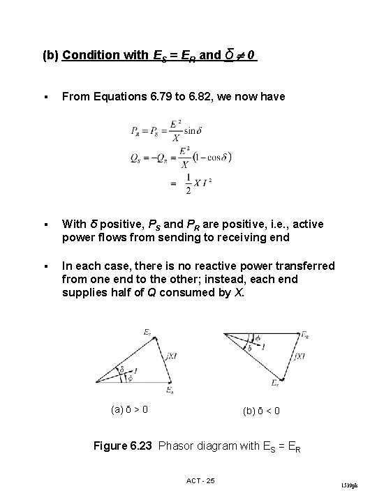 (b) Condition with ES = ER and δ 0 § From Equations 6. 79