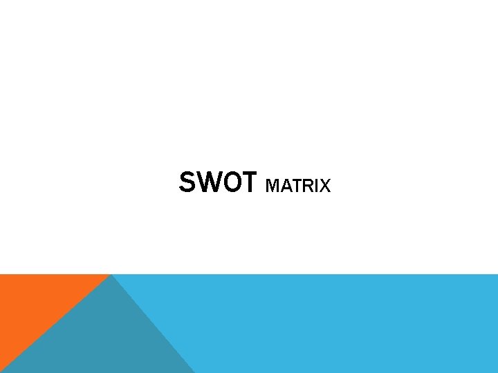 SWOT MATRIX 