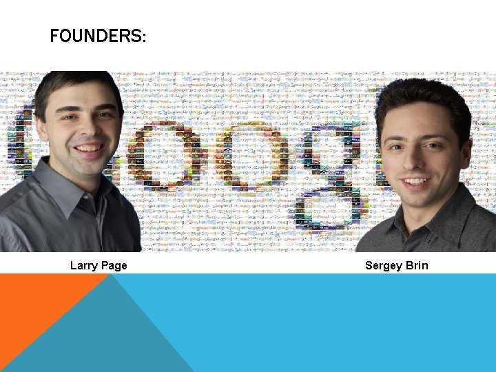 FOUNDERS: Larry Page Sergey Brin 